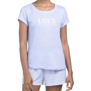 New Laura Ashley 2 Piece Love Yourself Pajamas Set